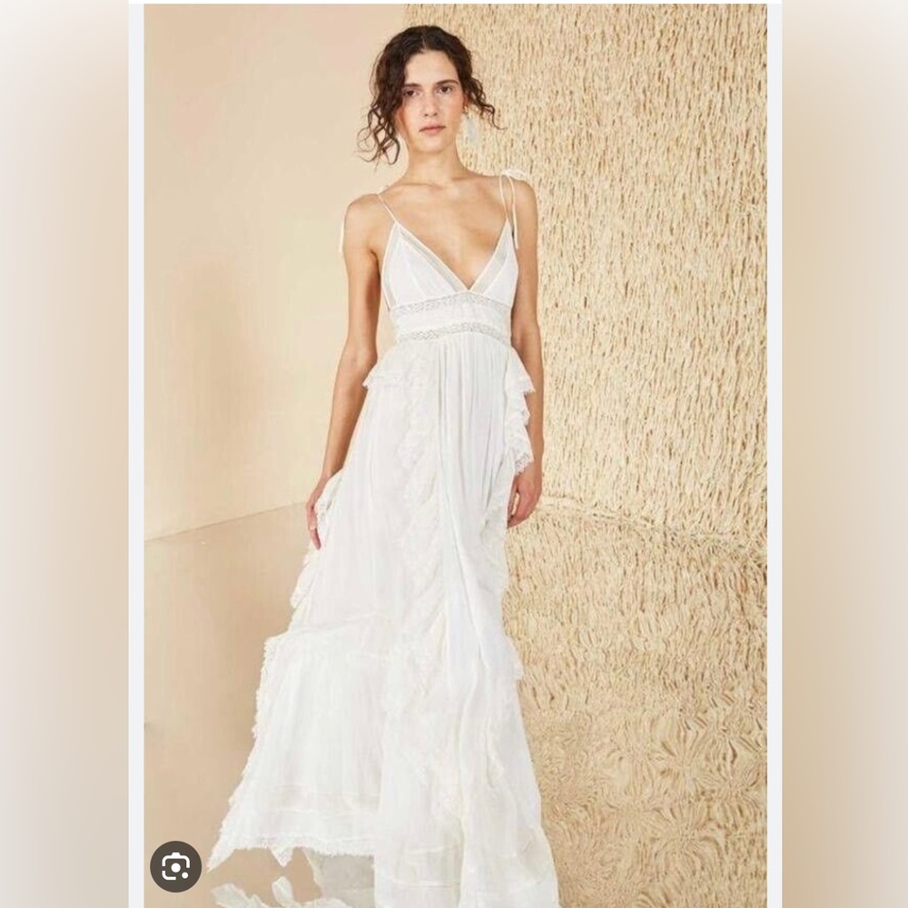 Ulla Johnson gorgeous maxi dress in a pale yellow color. Worn once.